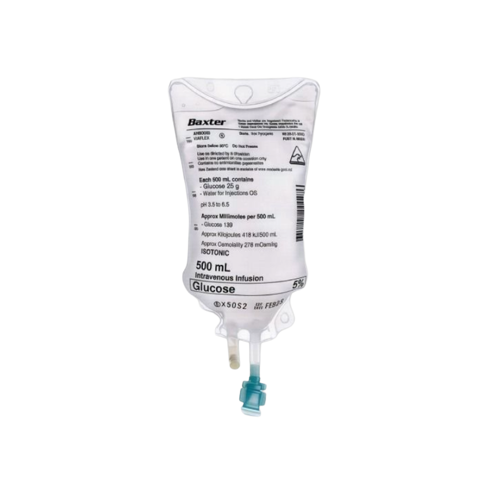 Baxter Glucose 5% w/v Intravenous Infusion 500ml